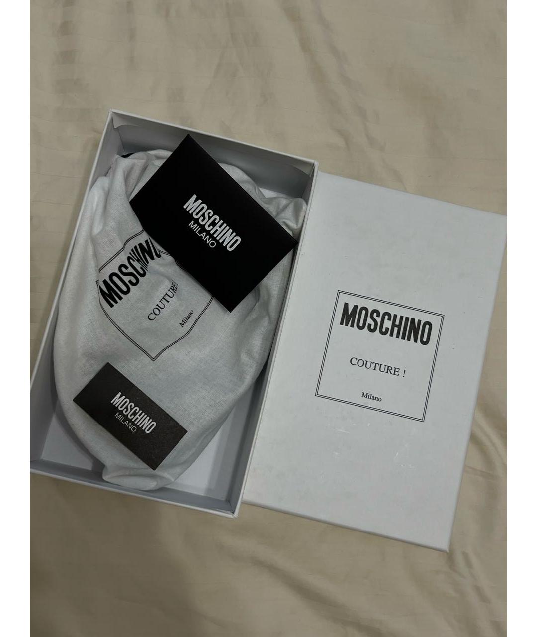 MOSCHINO Черный кожаный ремень, фото 5