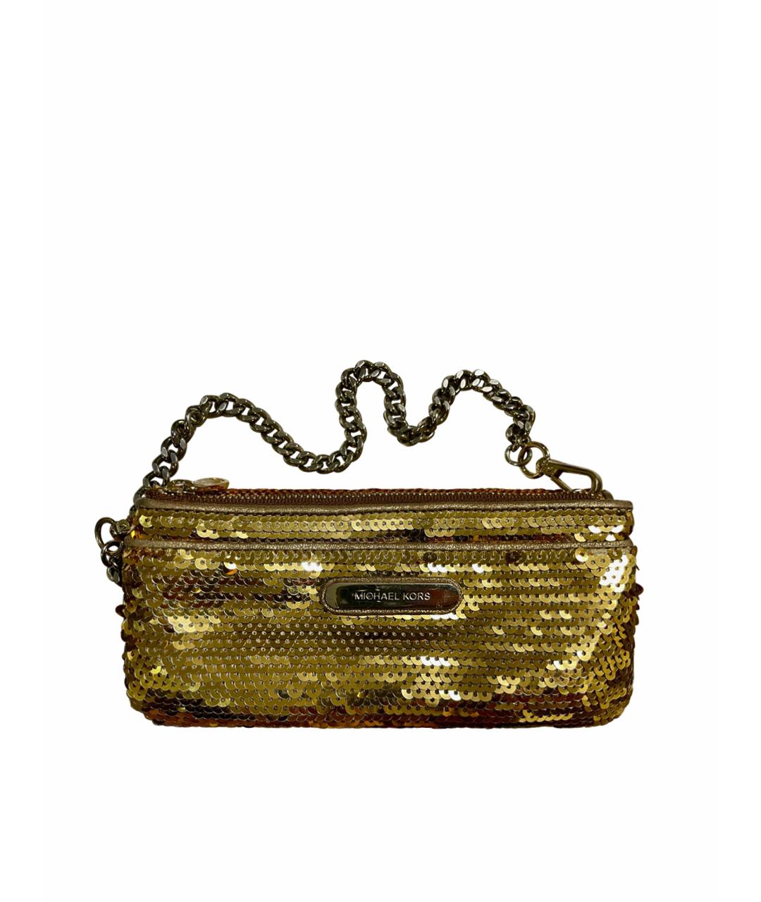MICHAEL KORS Золотая сумка с короткими ручками, фото 1