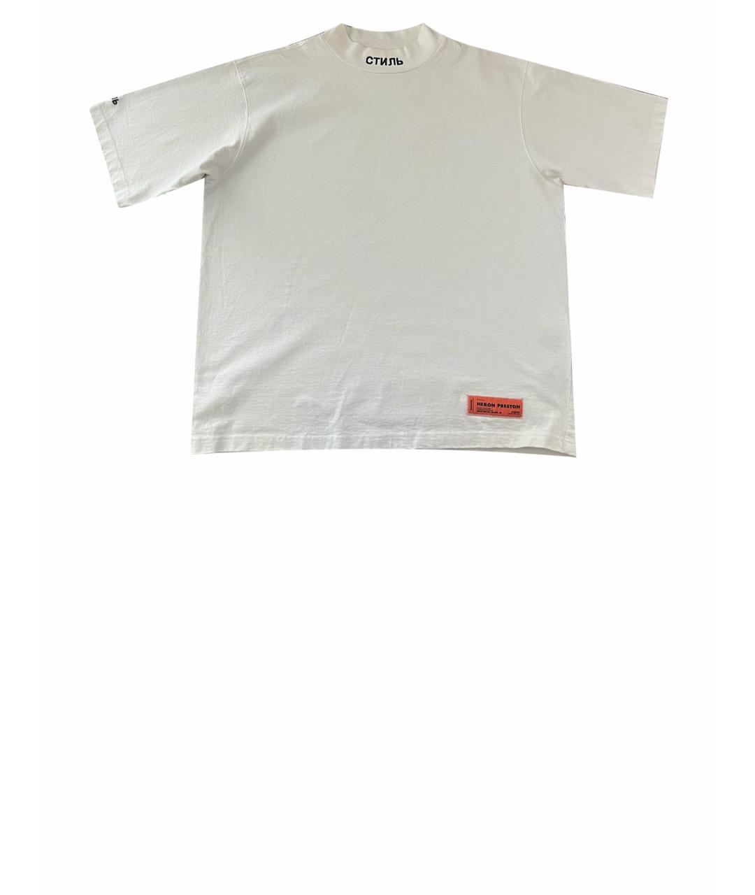 HERON PRESTON Белая хлопковая футболка, фото 1