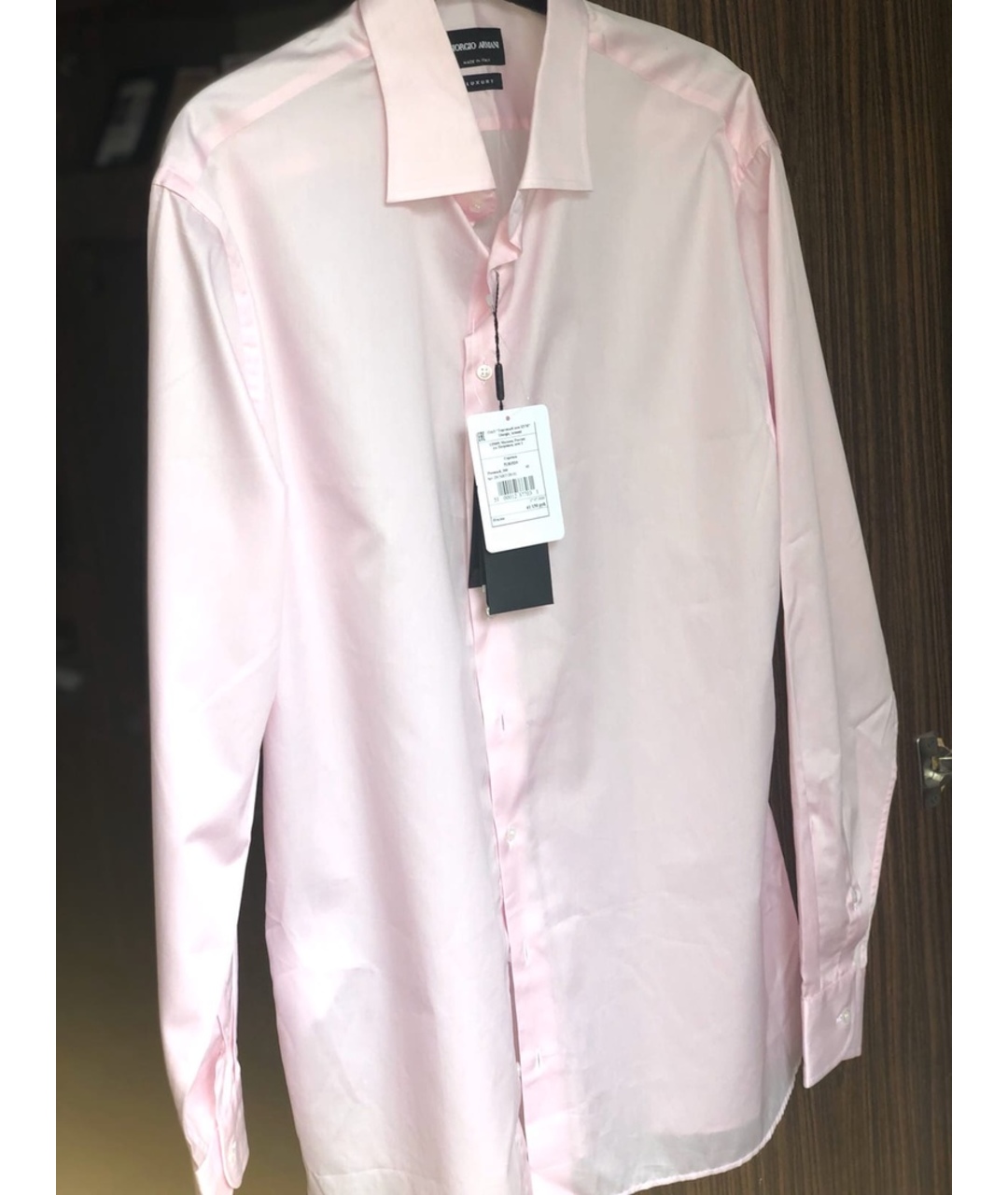 GIORGIO ARMANI Розовая хлопковая классическая рубашка, фото 3