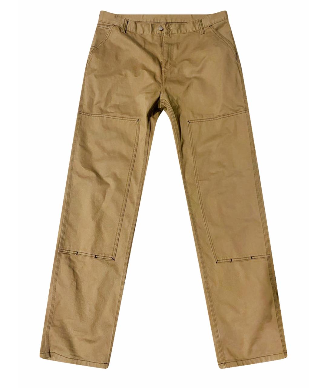 CARHARTT Бежевые хлопковые повседневные брюки, фото 1