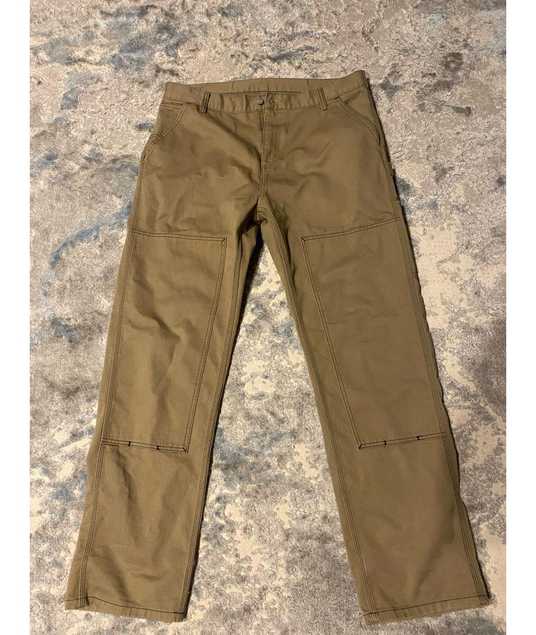 CARHARTT Бежевые хлопковые повседневные брюки, фото 5