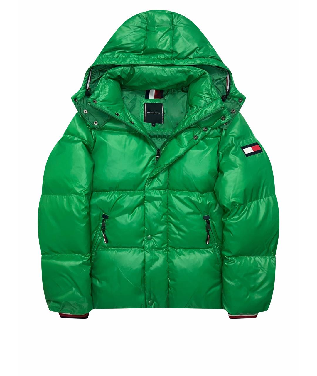 TOMMY HILFIGER Зеленый полиэстеровый пуховик, фото 1
