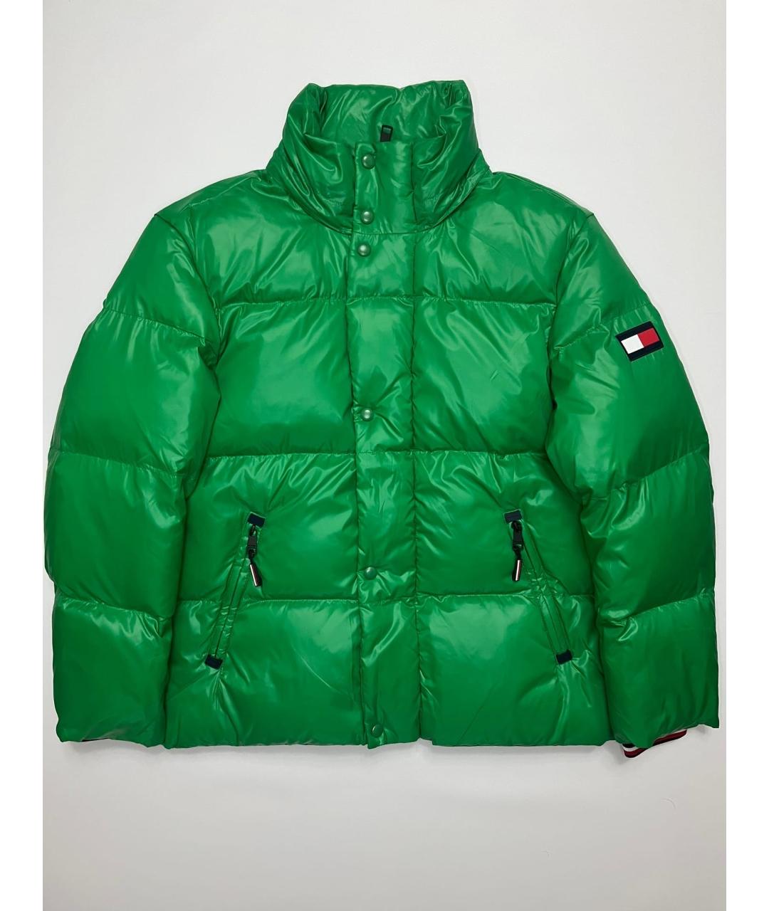 TOMMY HILFIGER Зеленый полиэстеровый пуховик, фото 5