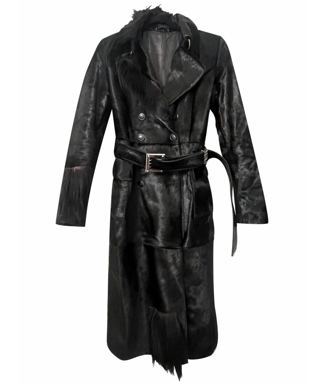 GIANFRANCO FERRE VINTAGE Черное меховое пальто, фото 1