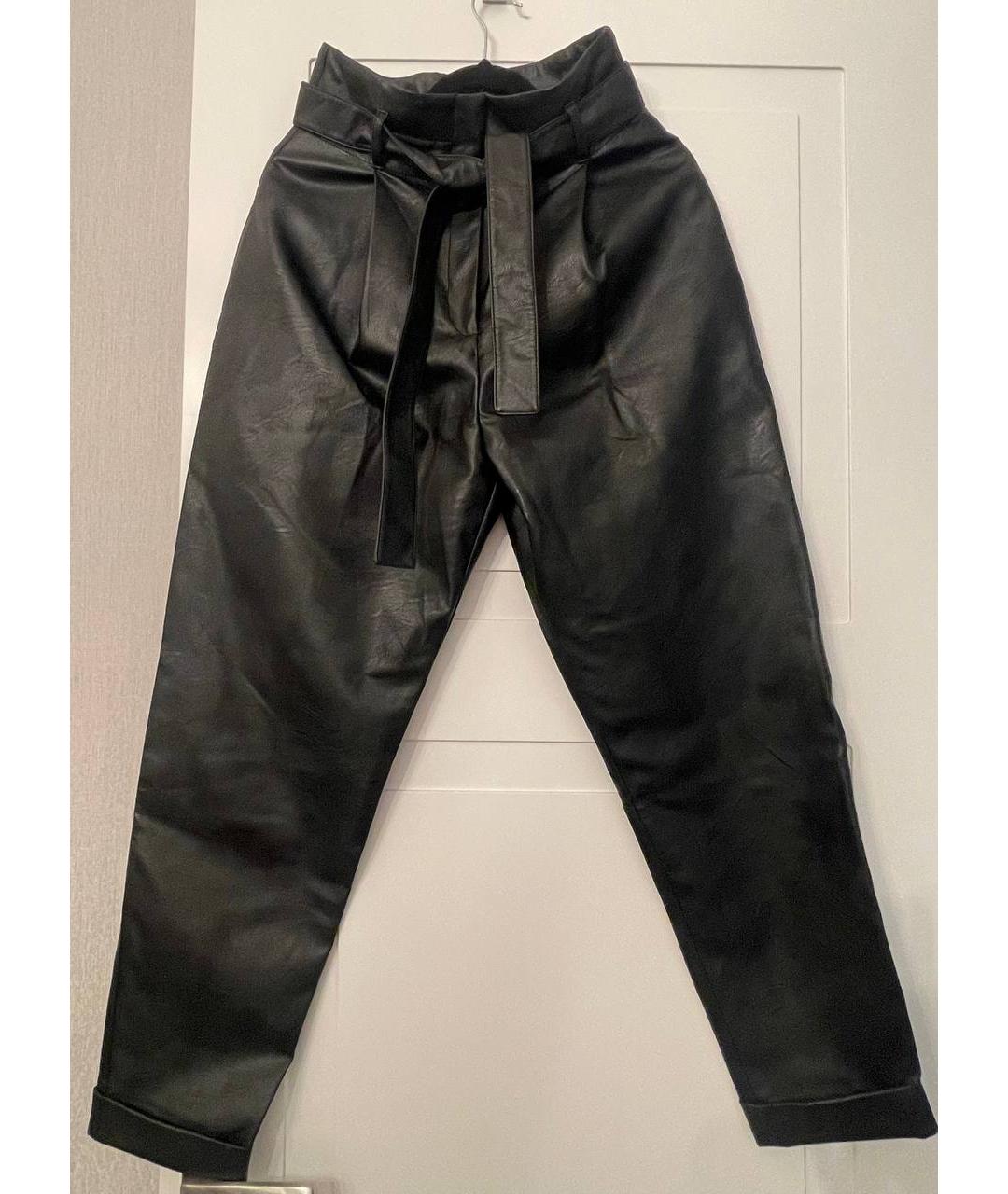 PHILOSOPHY DI LORENZO SERAFINI Черные вискозные брюки широкие, фото 6
