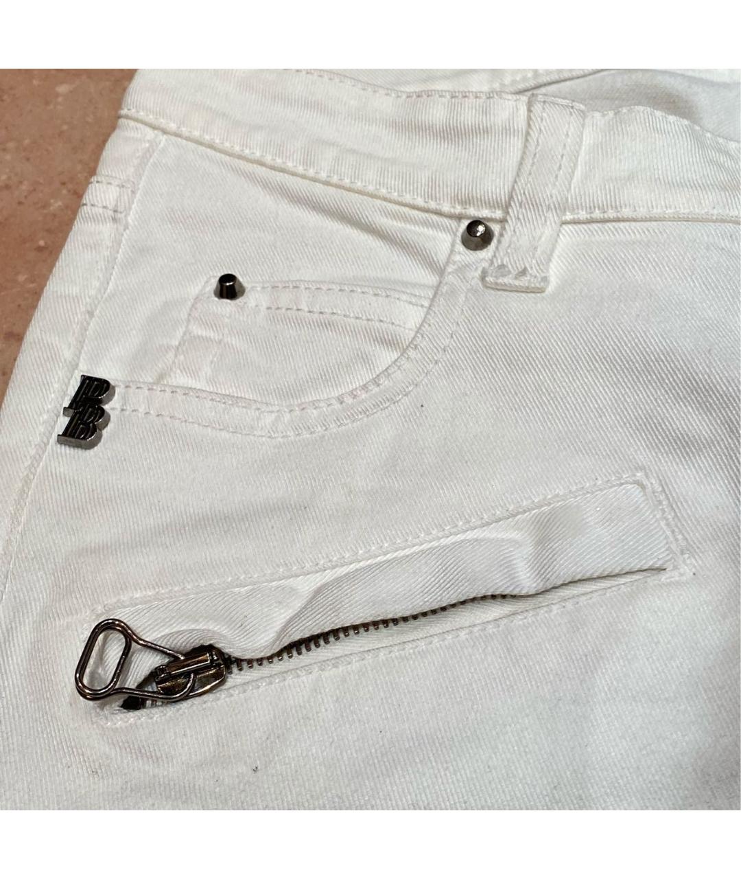 PIERRE BALMAIN Белые хлопковые джинсы слим, фото 4