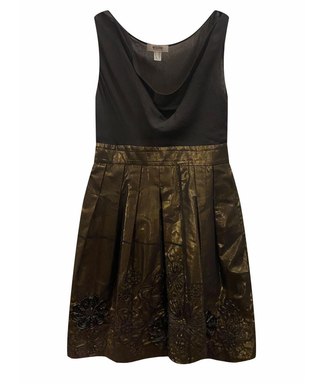 MOSCHINO Черное синтетическое коктейльное платье, фото 1
