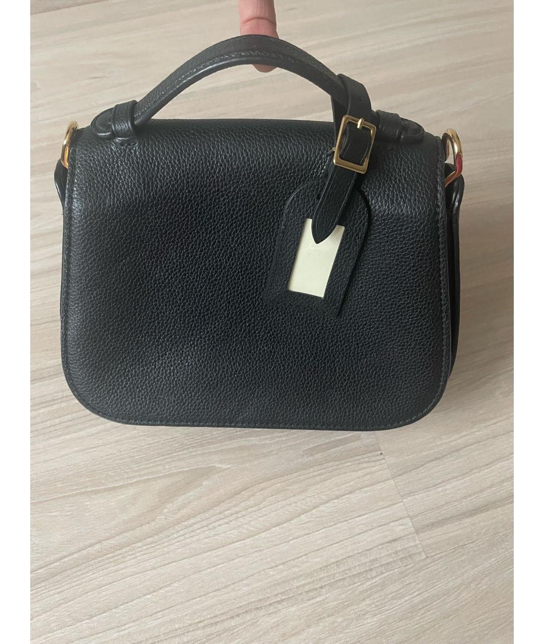 LOUIS VUITTON Черная кожаная сумка через плечо, фото 2