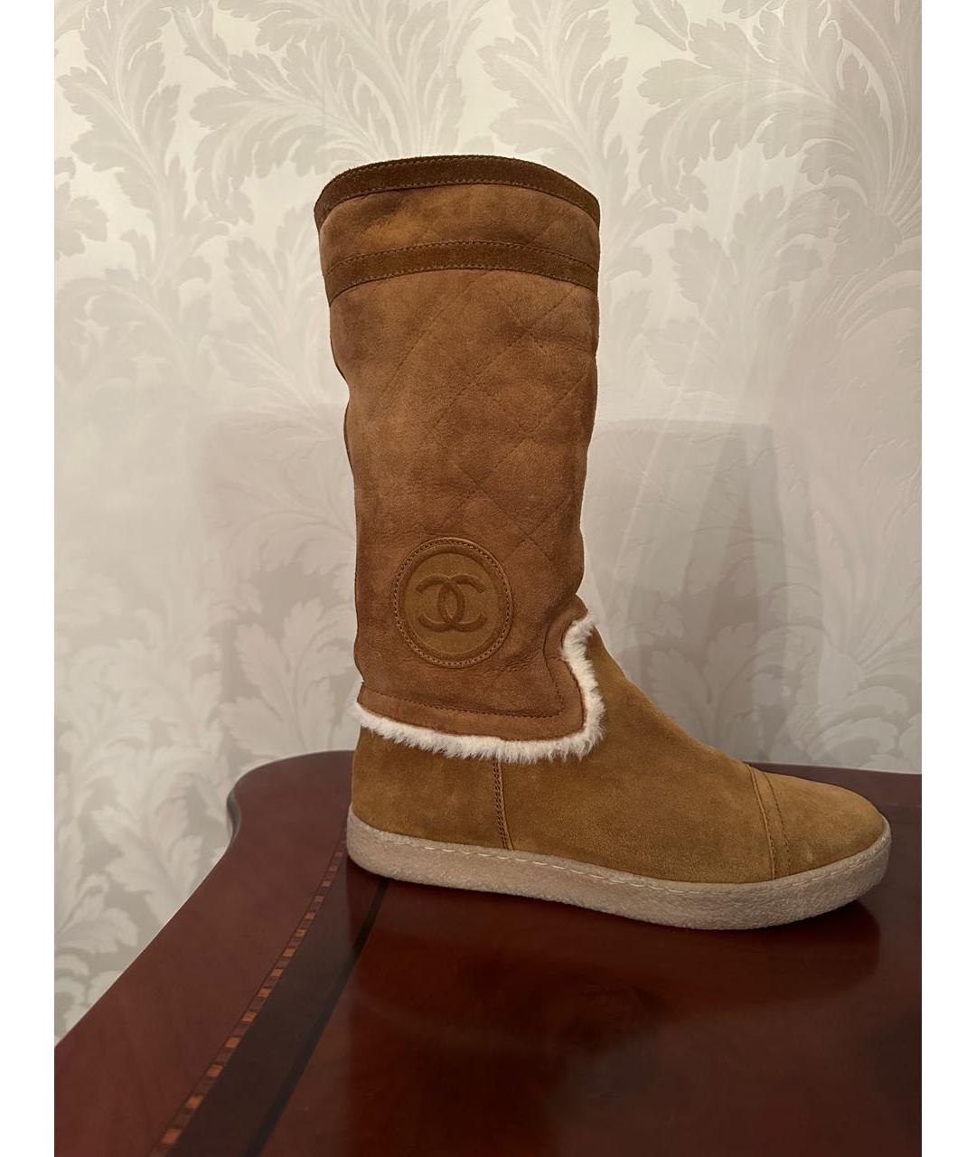 CHANEL Замшевые сапоги, фото 5