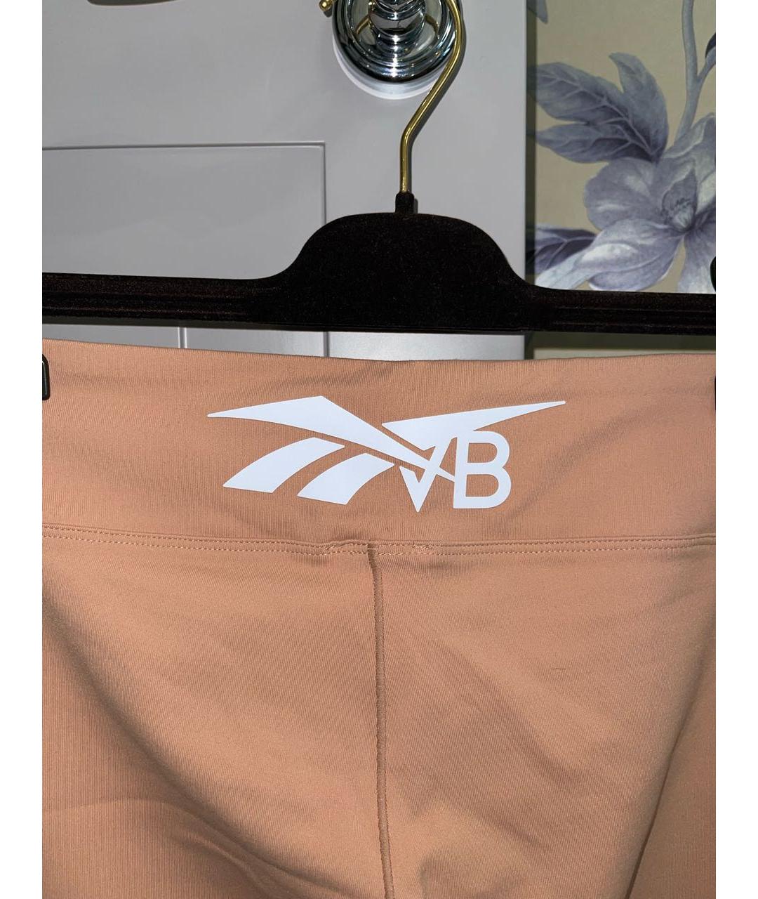 REEBOK VB Бежевые полиамидовые спортивные брюки и шорты, фото 3