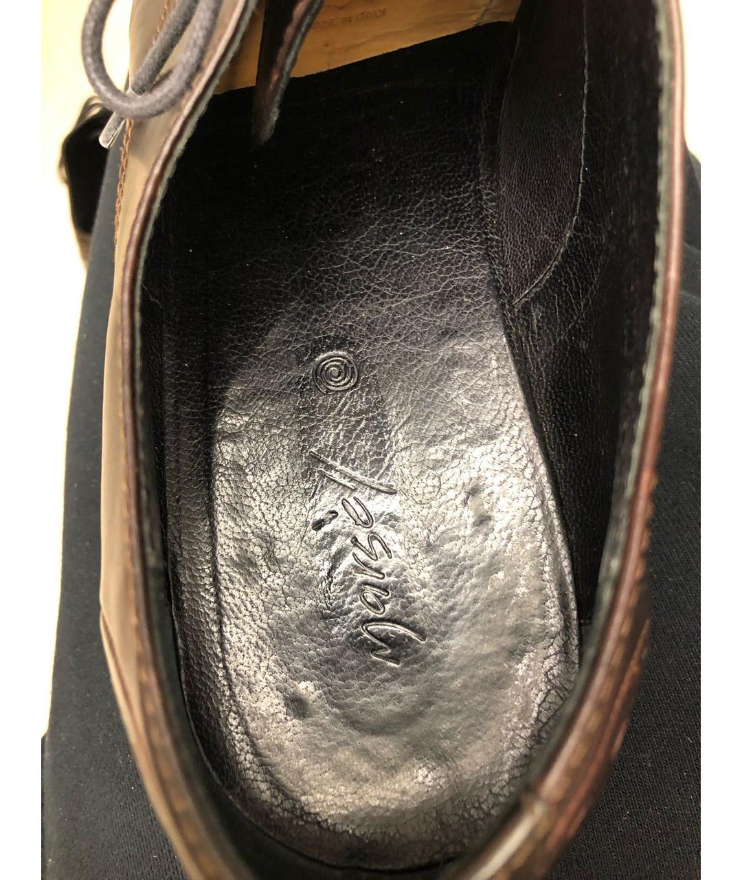 MARSELL Коричневые кожаные туфли, фото 8