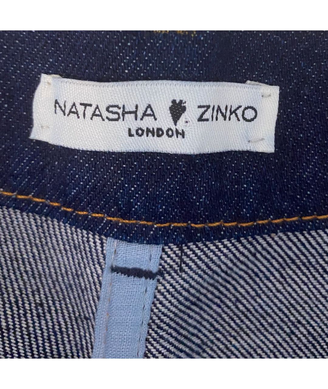 NATASHA ZINKO Темно-синие деним шорты, фото 4