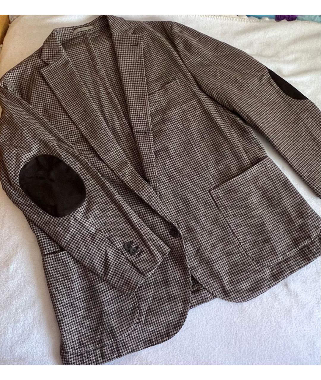 BOGLIOLI Коричневый хлопковый пиджак, фото 3