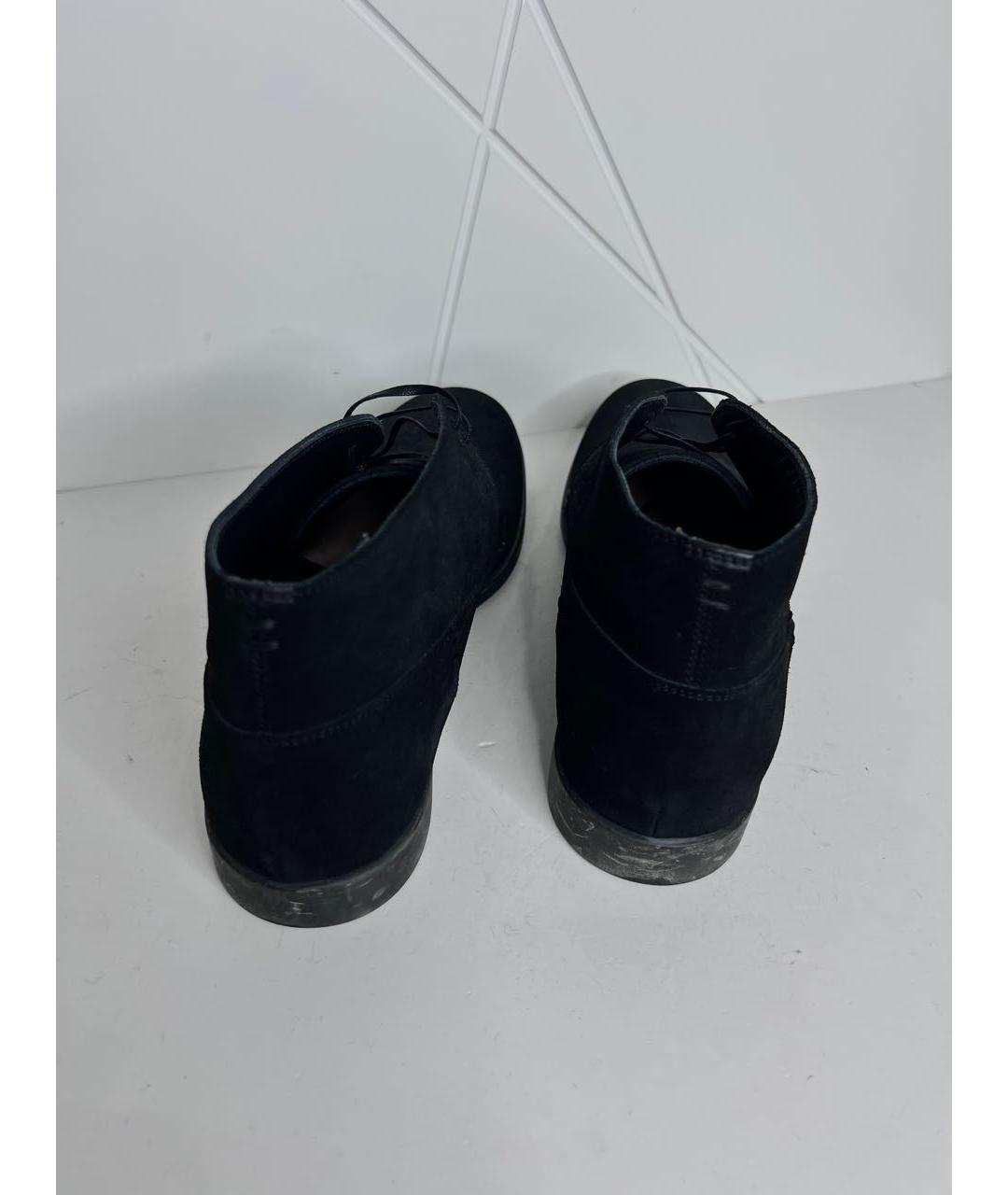 SERGIO ROSSI Черные замшевые низкие ботинки, фото 5