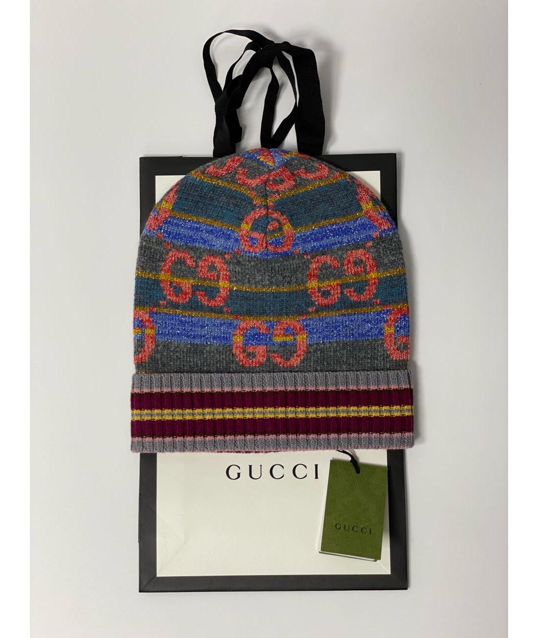 GUCCI Мульти шерстяная шапка, фото 3