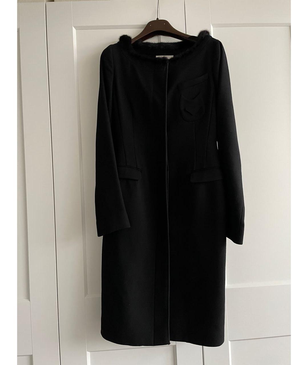 PRADA Черное шерстяное пальто, фото 7
