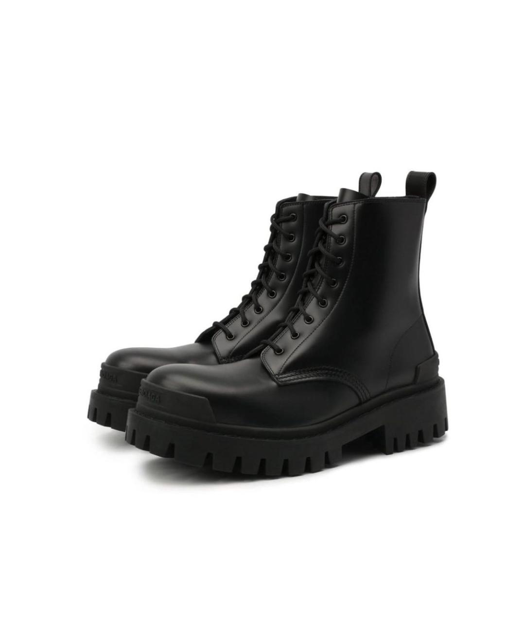 BALENCIAGA Черные кожаные ботинки, фото 6