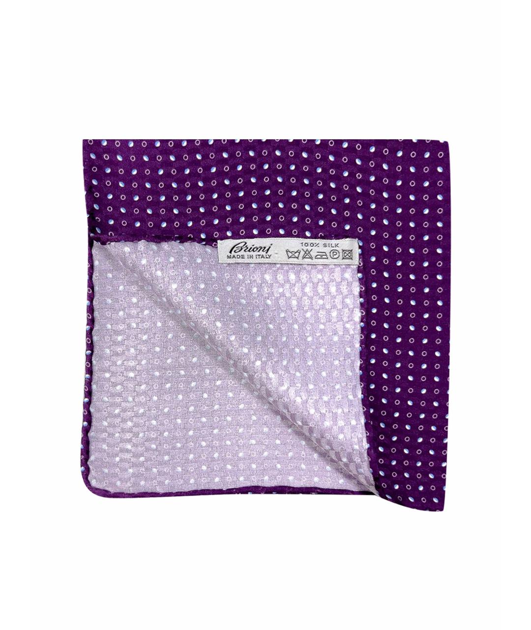 BRIONI Фиолетовый шелковый платок, фото 1