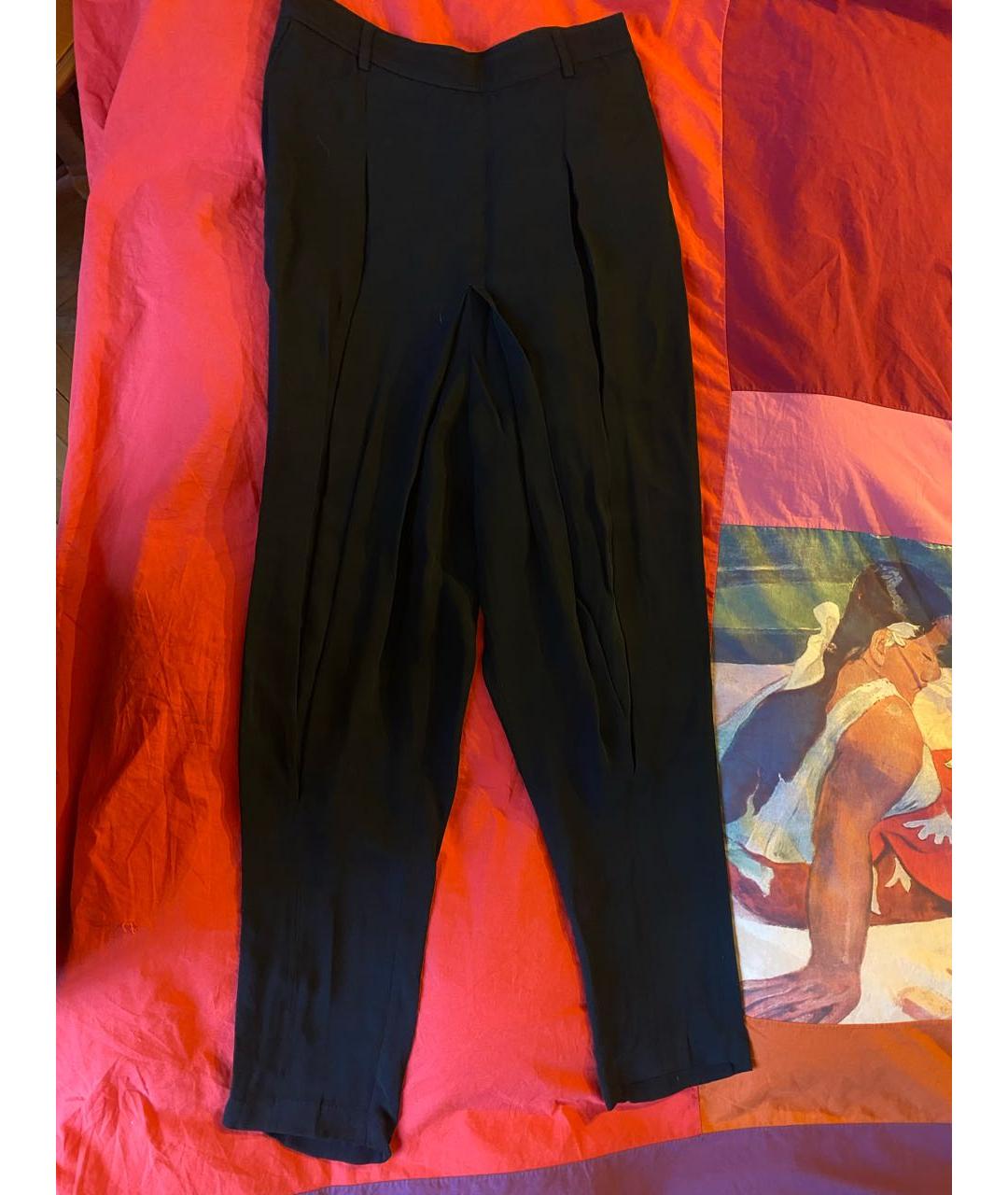 RED VALENTINO Черные вискозные брюки узкие, фото 3