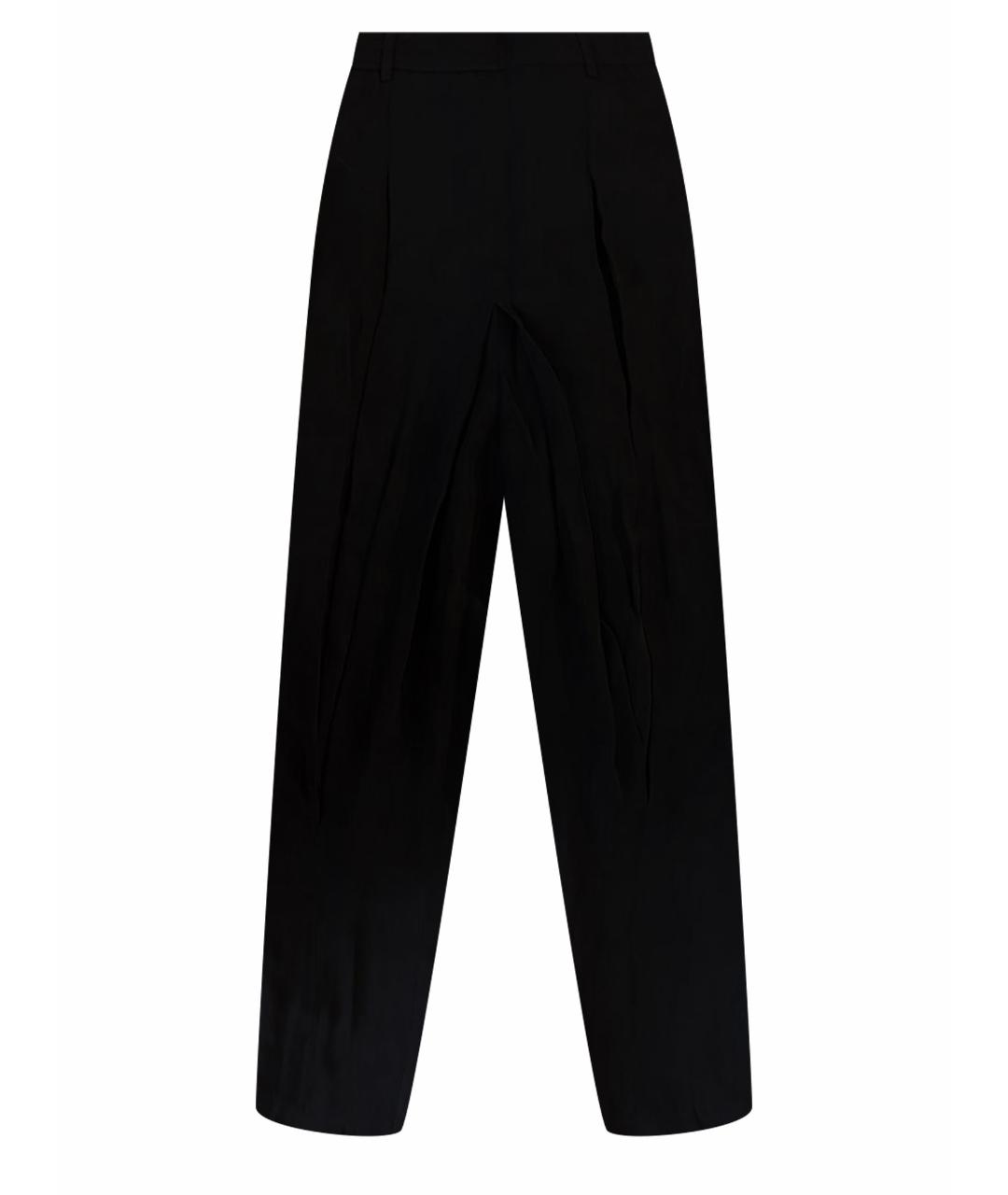 RED VALENTINO Черные вискозные брюки узкие, фото 1