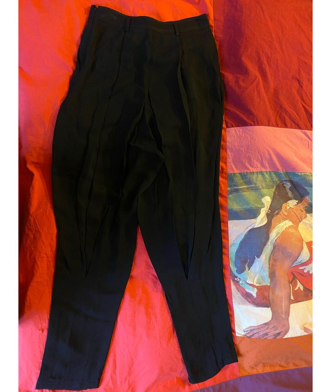 RED VALENTINO Черные вискозные брюки узкие, фото 2