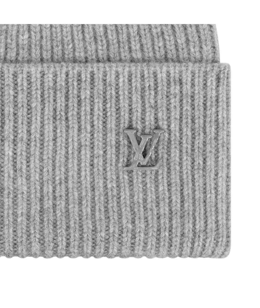 LOUIS VUITTON Серая кашемировая шапка, фото 3