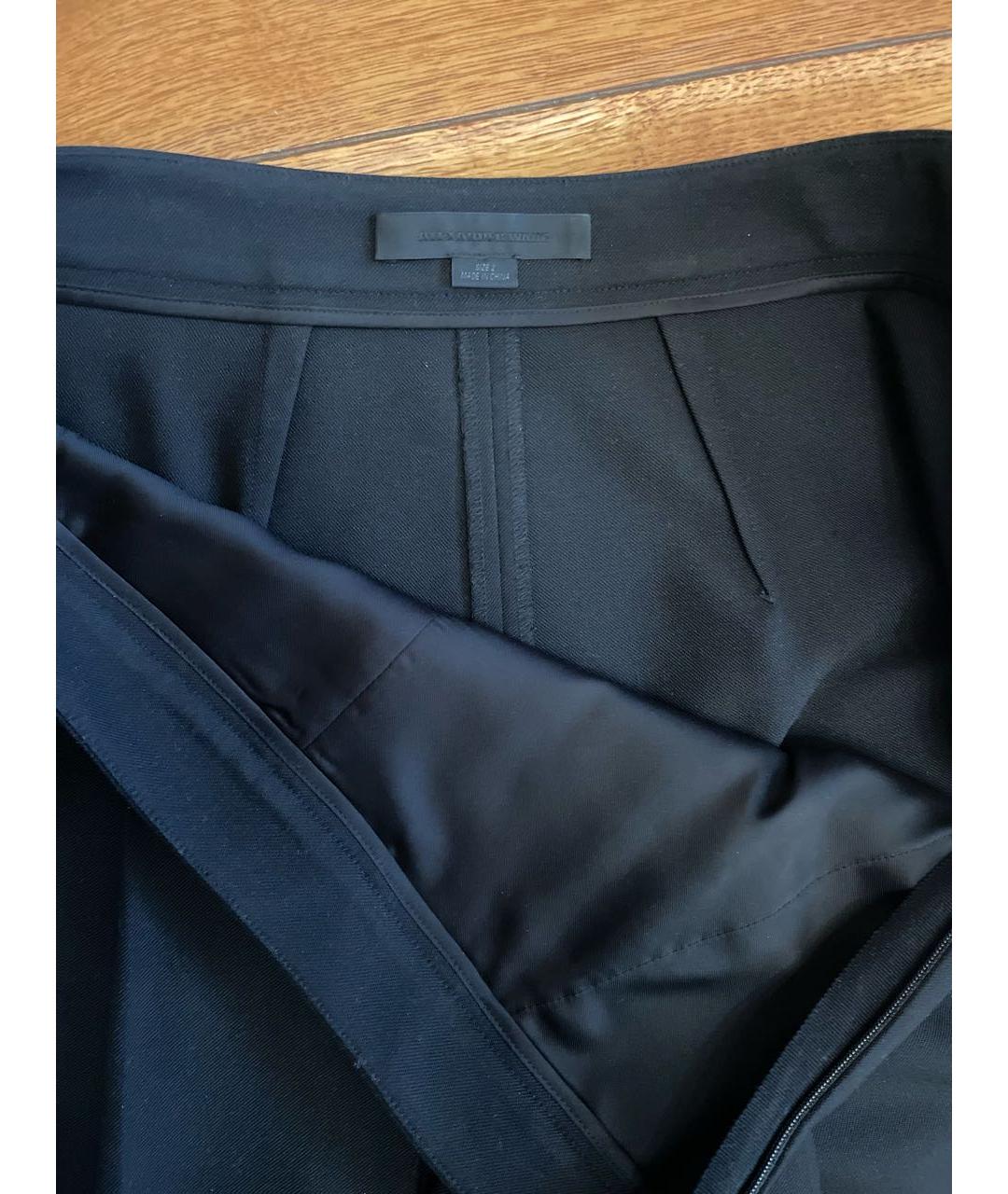 ALEXANDER WANG Черные шерстяные брюки широкие, фото 5