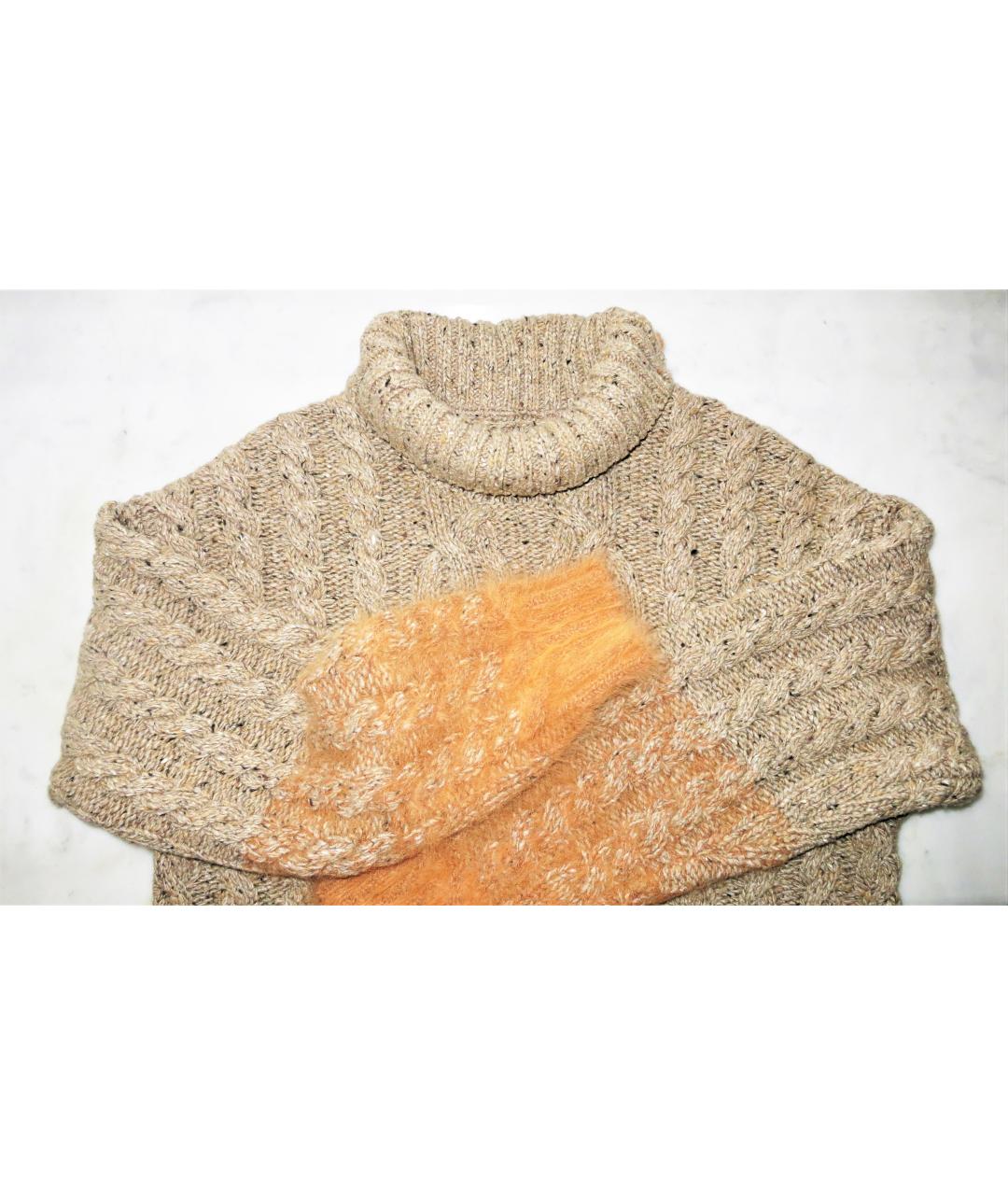 TELA Коричневый шерстяной джемпер / свитер, фото 5