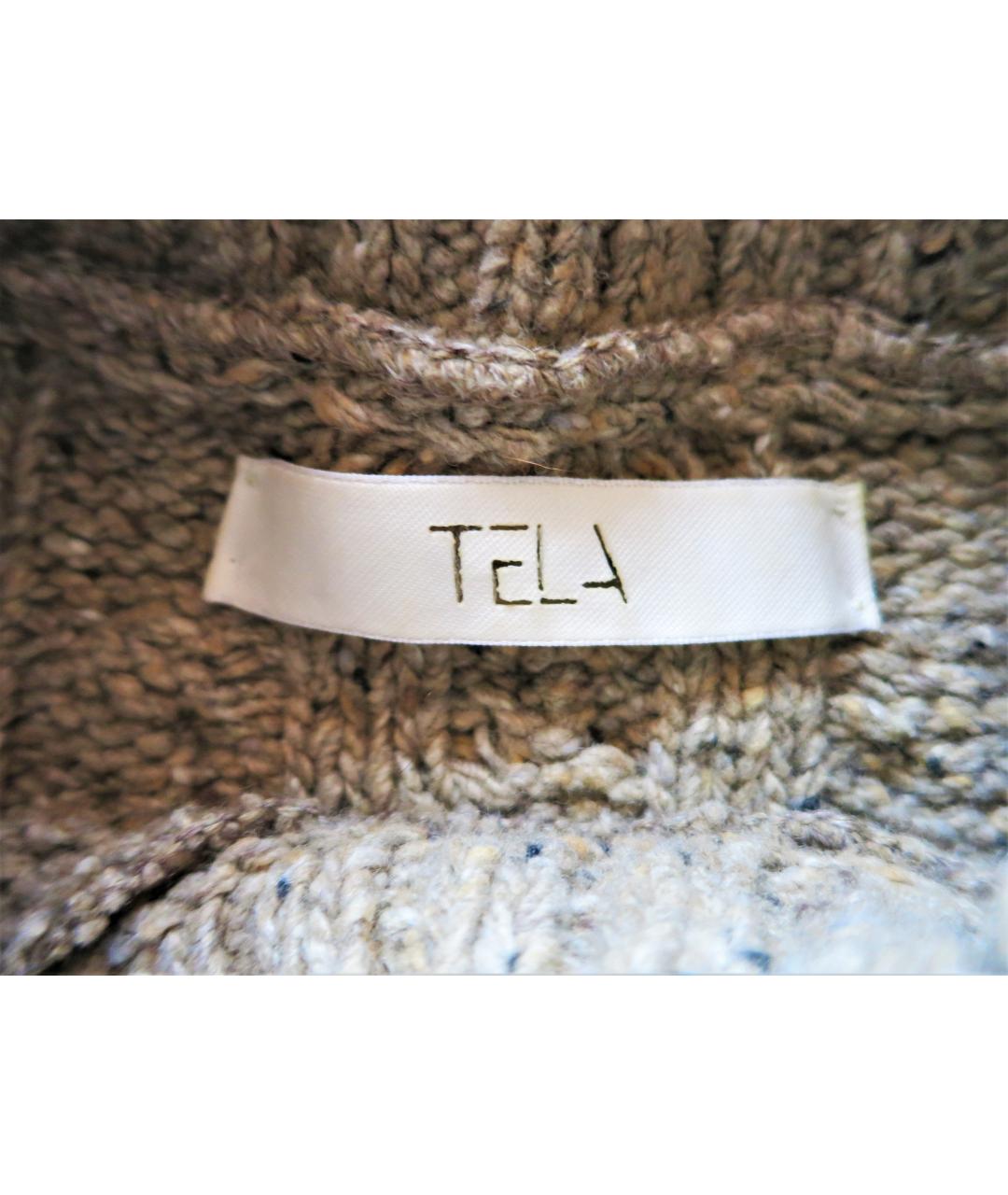 TELA Коричневый шерстяной джемпер / свитер, фото 7
