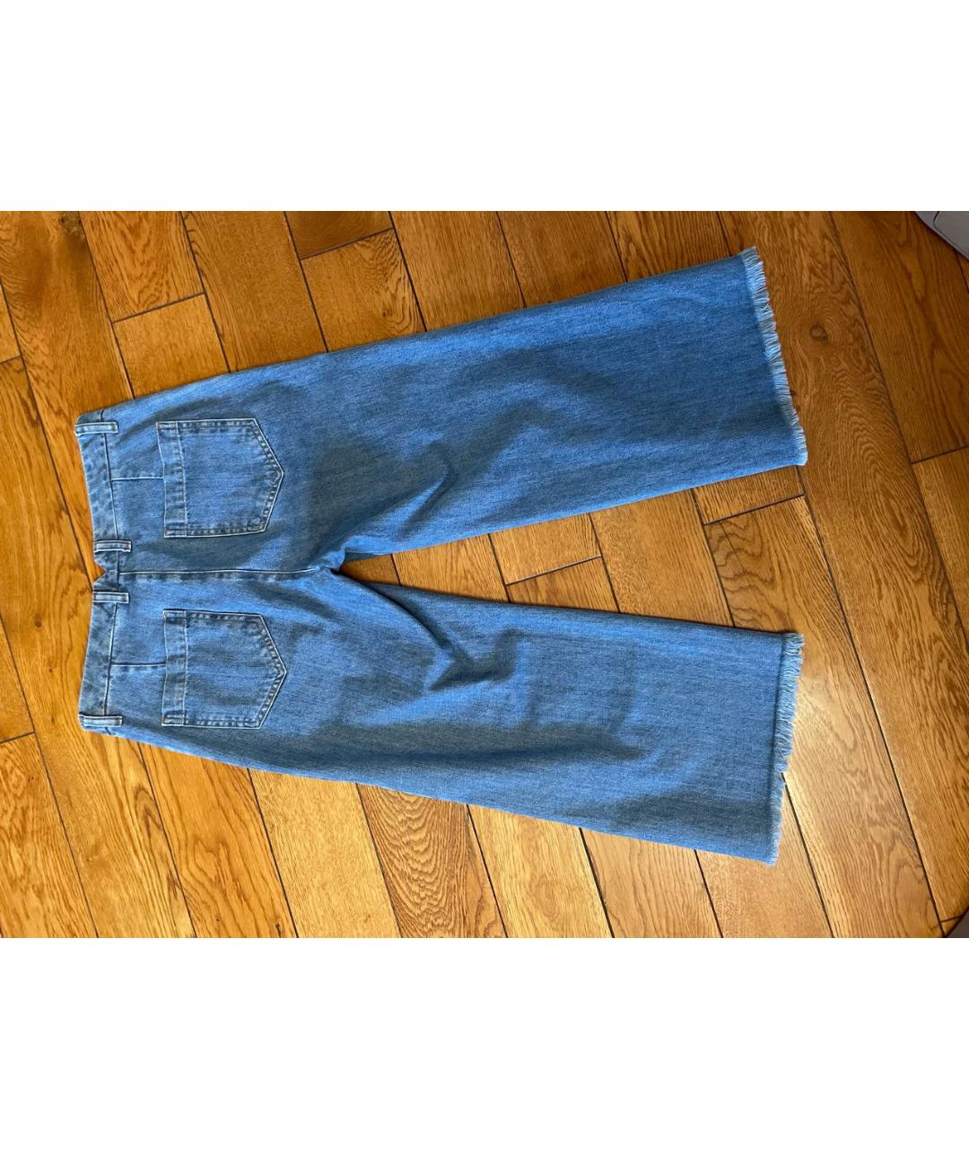 P.A.R.O.S.H. Голубые хлопковые прямые джинсы, фото 2