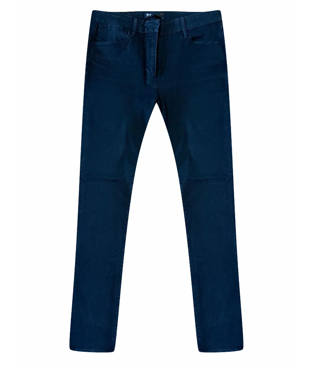 3X1 Черные хлопко-полиэстеровые прямые джинсы, фото 1
