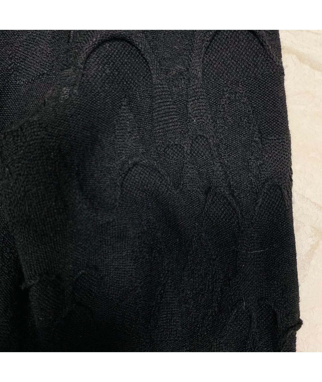 CHANEL Черное шерстяное повседневное платье, фото 3