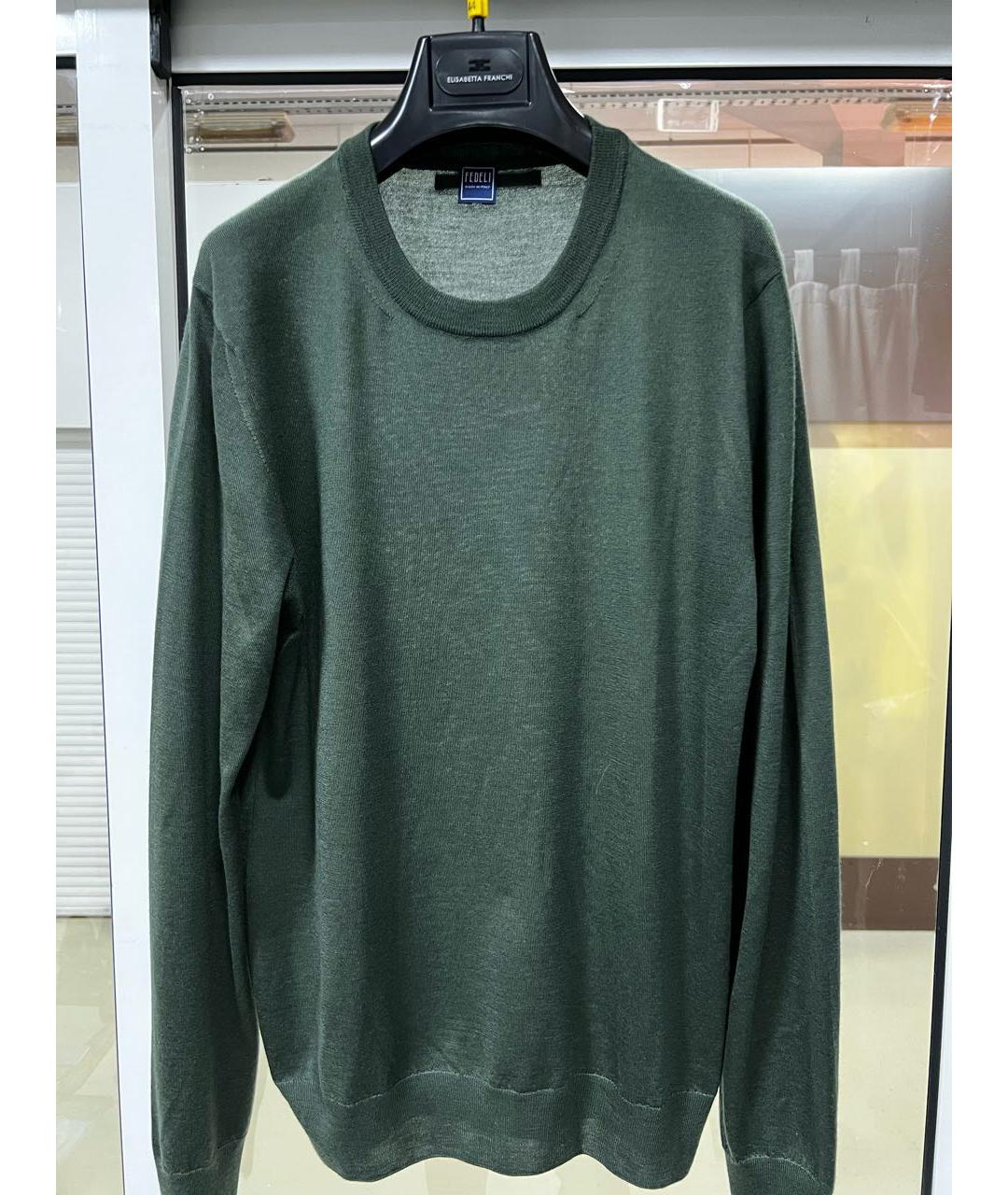 FEDELI Зеленый кашемировый джемпер / свитер, фото 5
