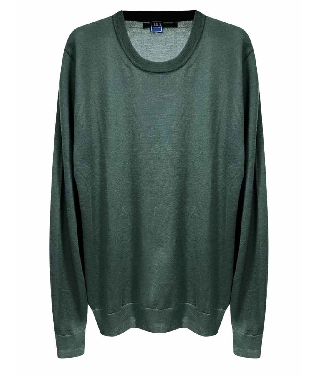 FEDELI Зеленый кашемировый джемпер / свитер, фото 1