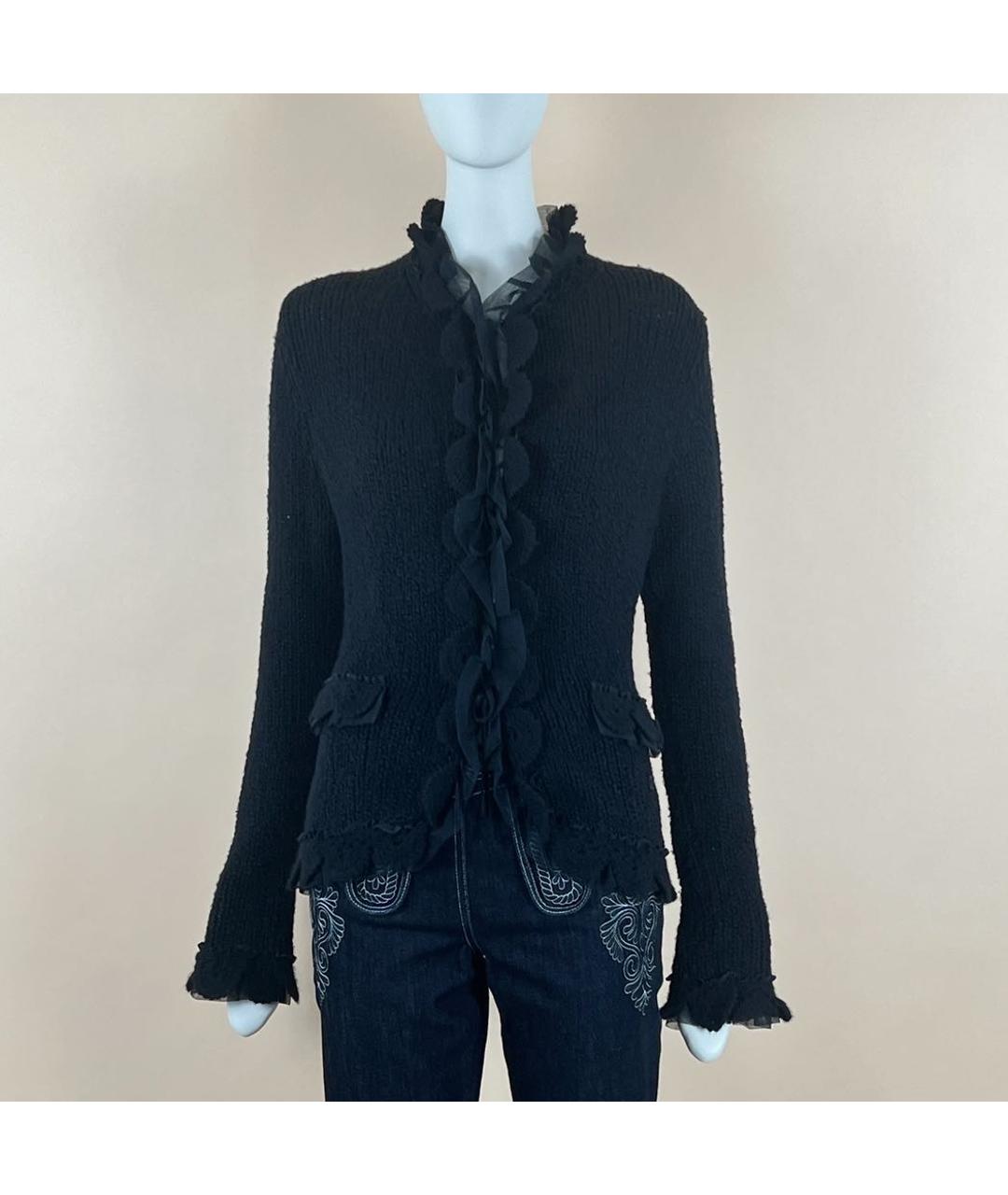 CHANEL PRE-OWNED Черный кашемировый жакет/пиджак, фото 5