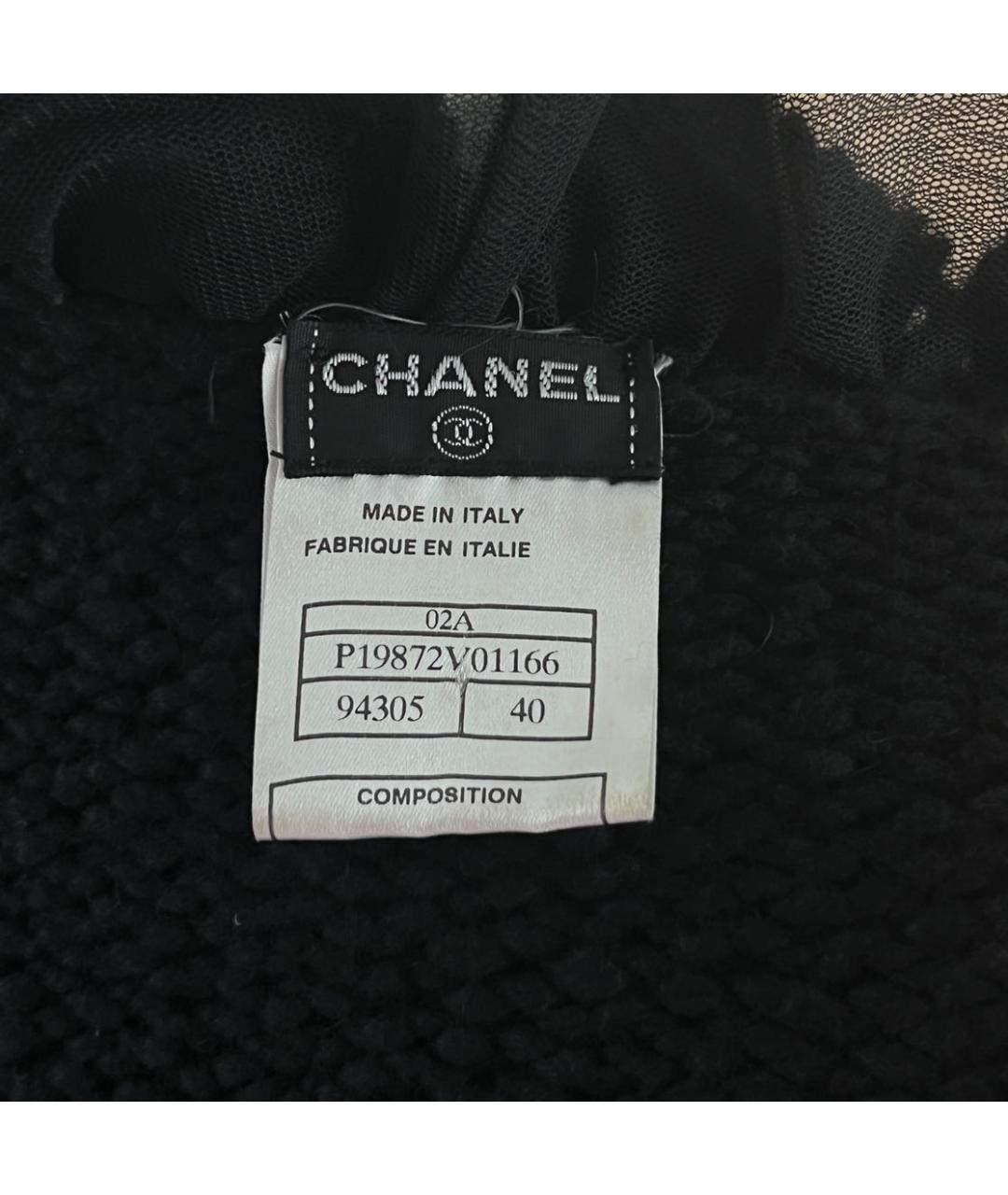 CHANEL PRE-OWNED Черный кашемировый жакет/пиджак, фото 3