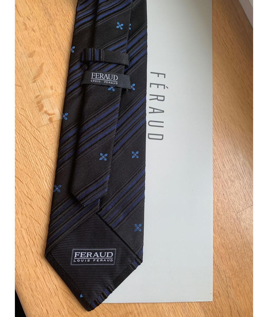 LOUIS FERAUD Черный шелковый галстук, фото 4