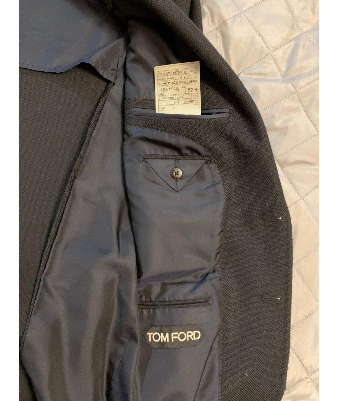 TOM FORD Темно-синий шерстяной пиджак, фото 5