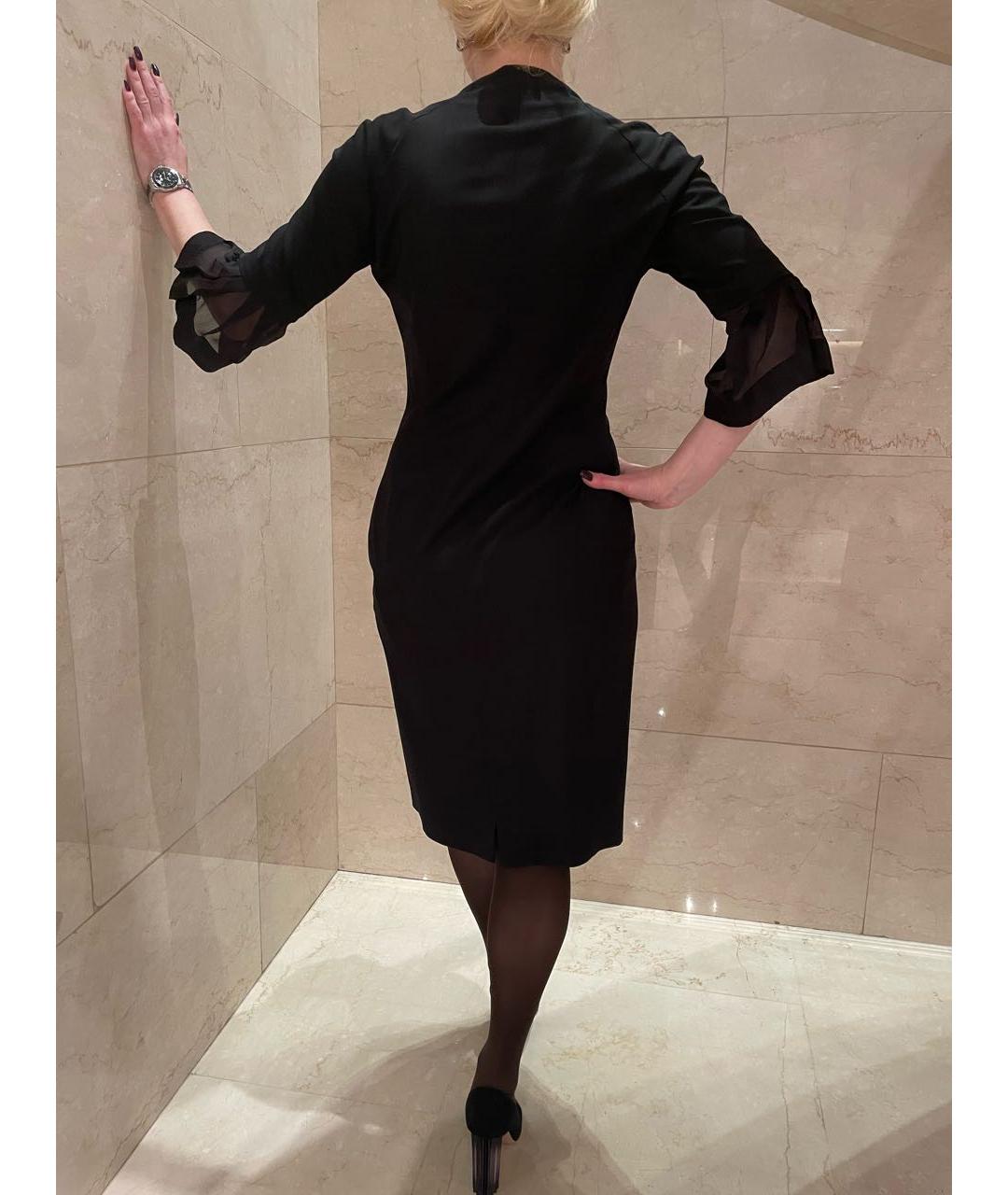 ANTONIO BERARDI Черное шерстяное коктейльное платье, фото 2