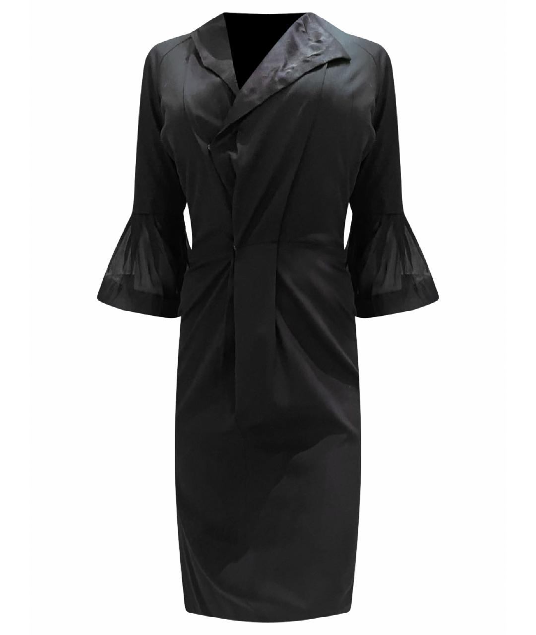 ANTONIO BERARDI Черное шерстяное коктейльное платье, фото 1