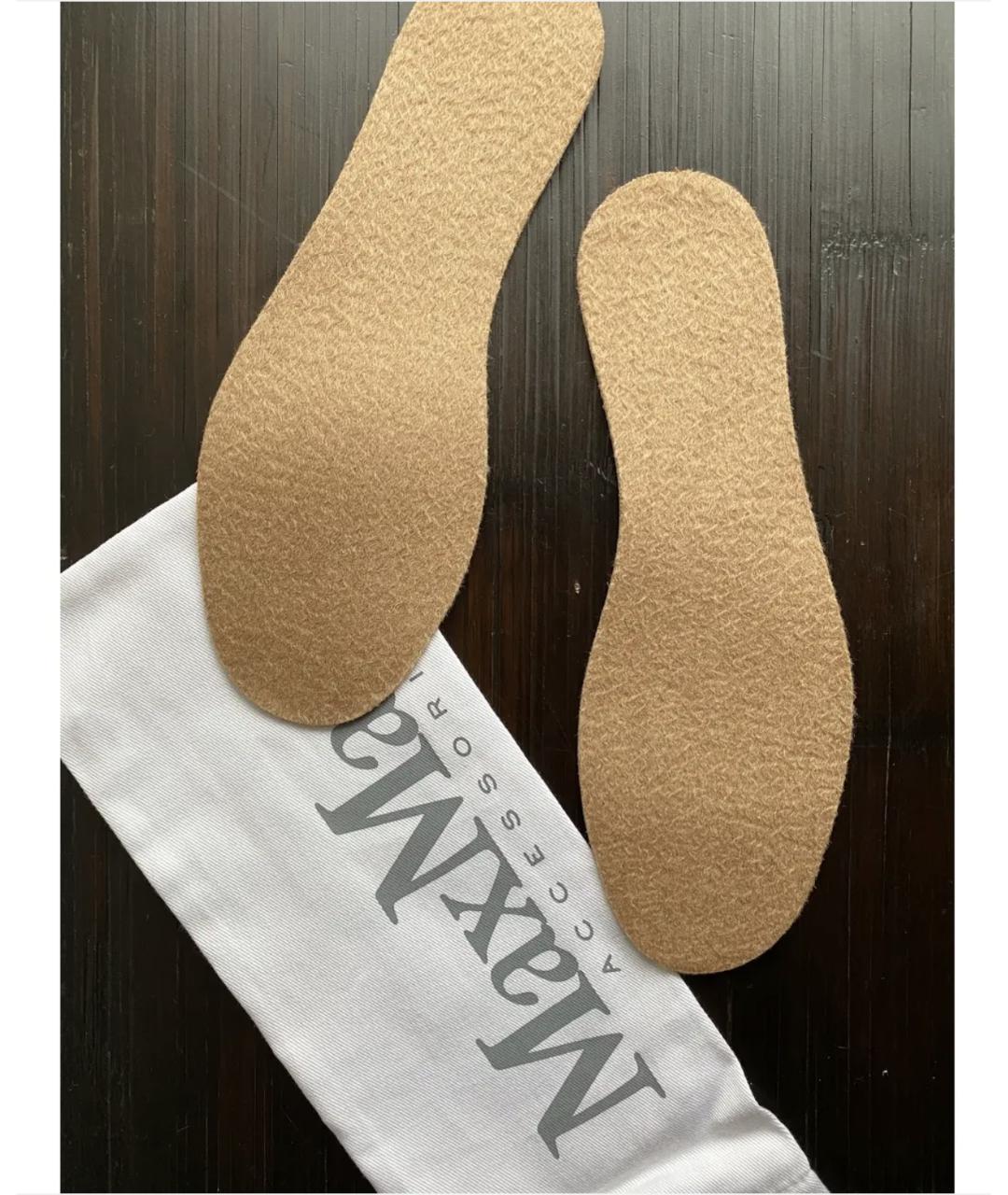 MAX MARA Бежевые кожаные ботинки, фото 4