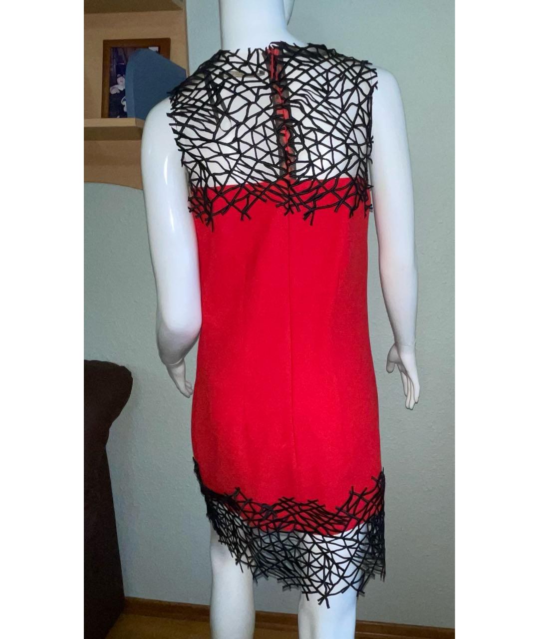 CHRISTOPHER KANE Красное шерстяное коктейльное платье, фото 5
