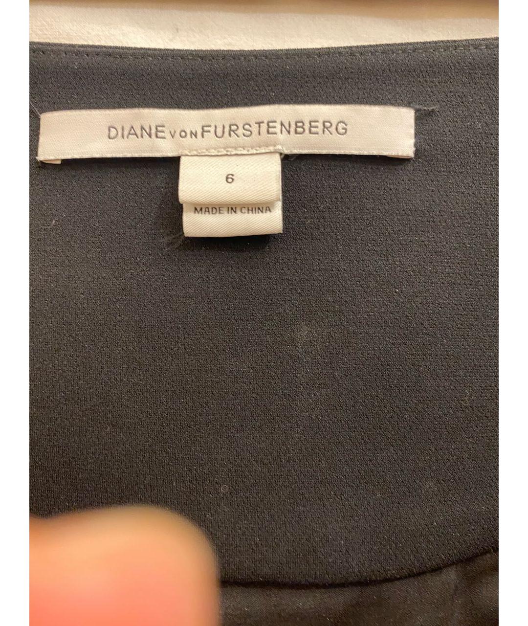 DIANE VON FURSTENBERG Черная вискозная юбка мини, фото 2