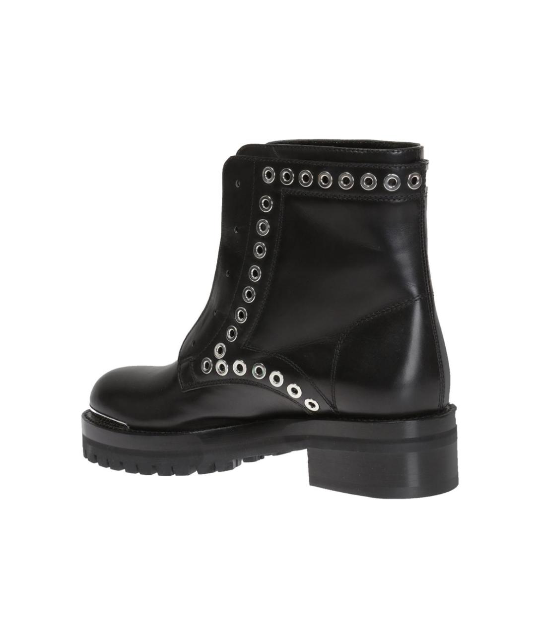 ALEXANDER MCQUEEN Черные кожаные ботинки, фото 3