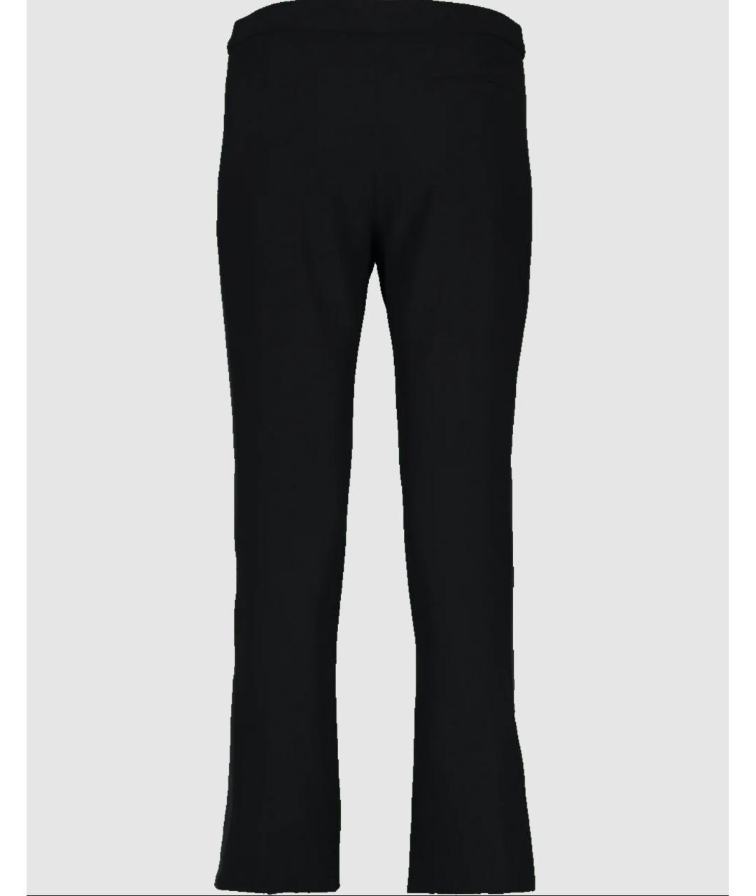 ALEXANDER MCQUEEN Черные вискозные прямые брюки, фото 2