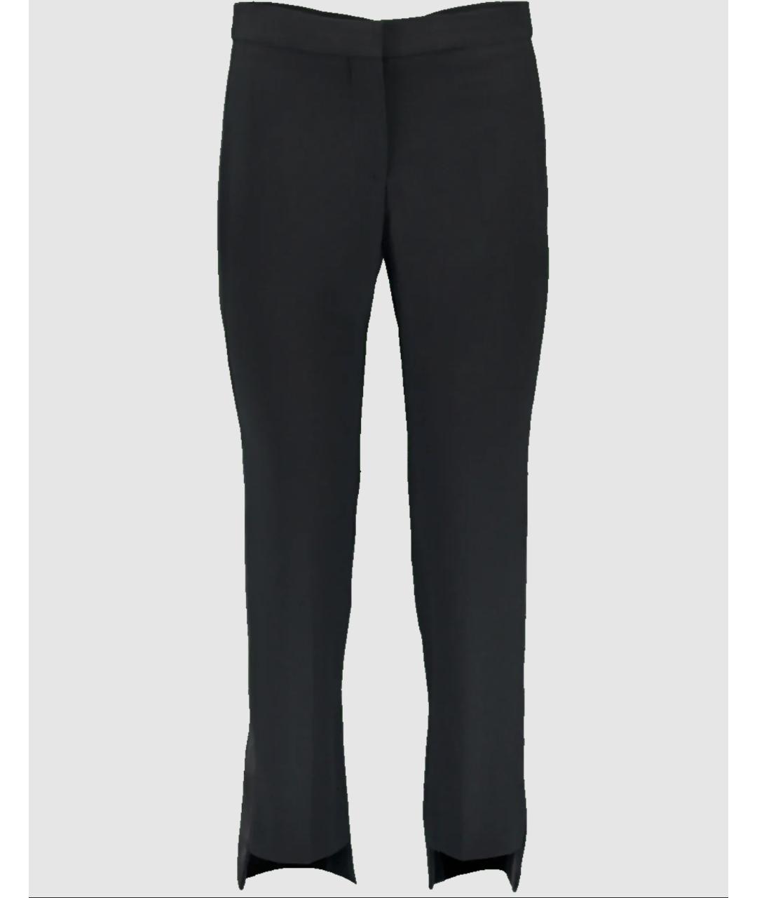 ALEXANDER MCQUEEN Черные вискозные прямые брюки, фото 4