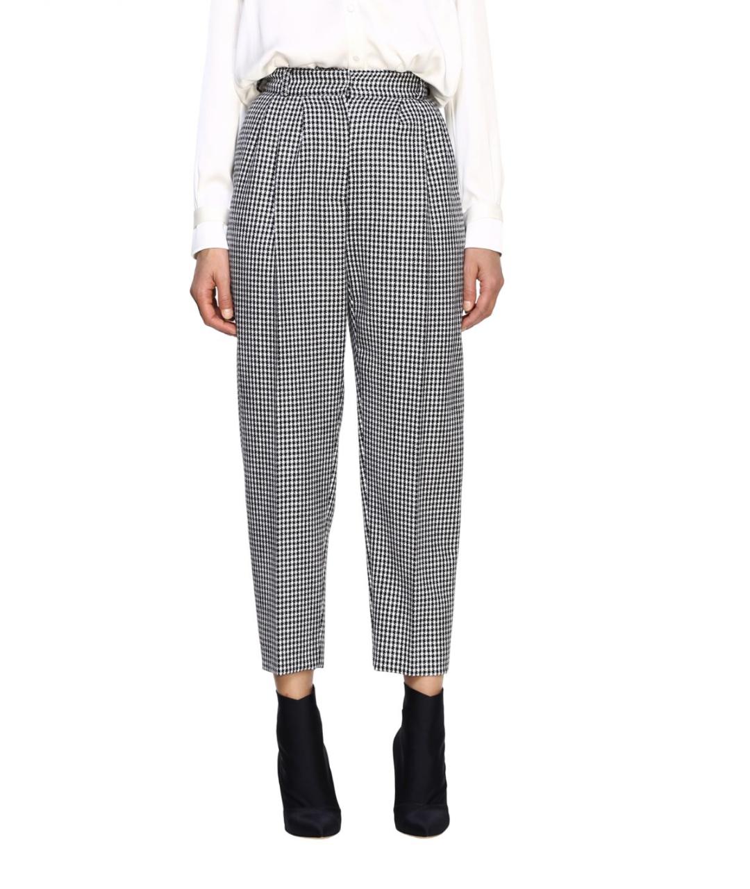 ALEXANDER MCQUEEN Черные шерстяные прямые брюки, фото 3