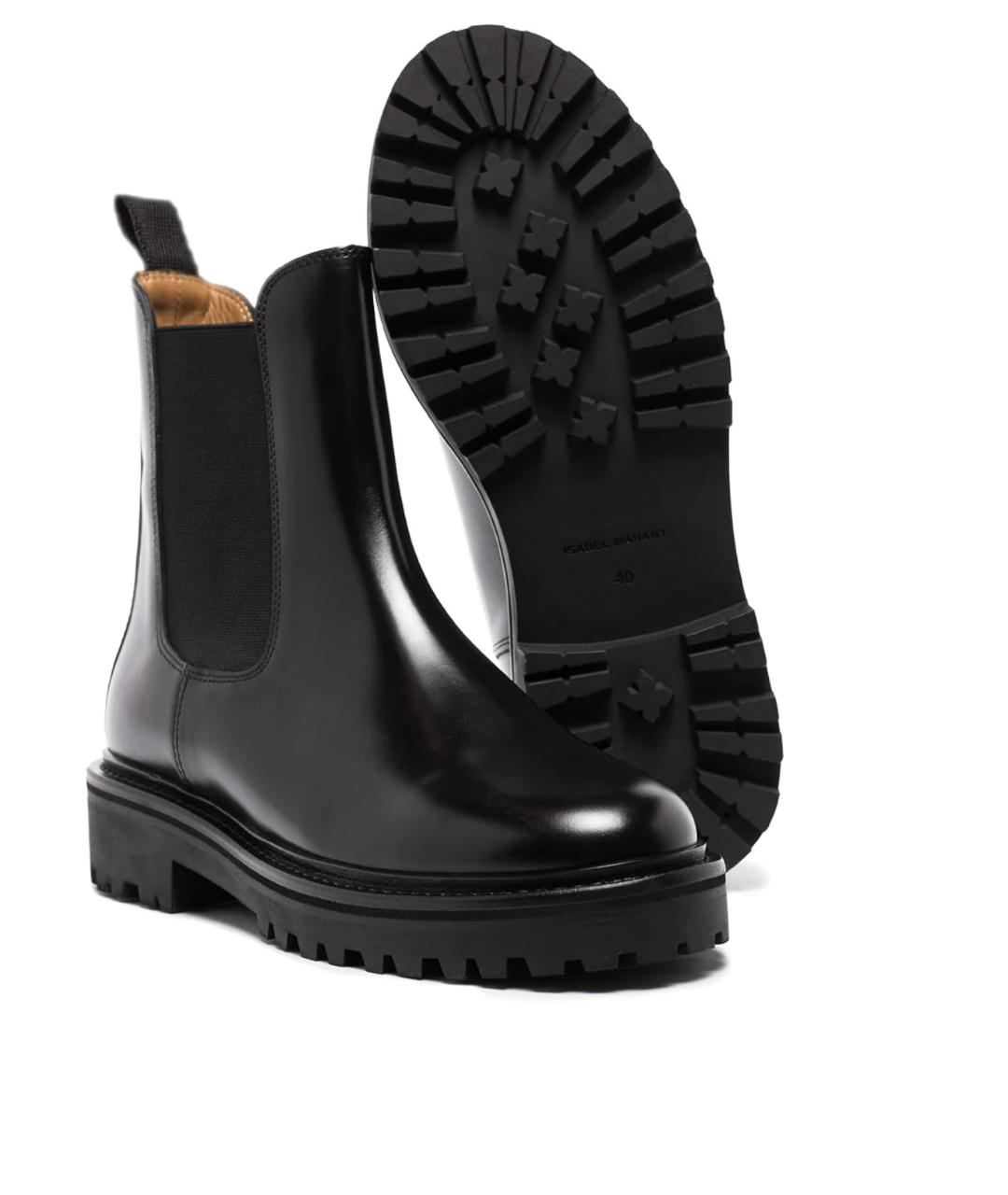 ISABEL MARANT Черные кожаные ботинки, фото 3