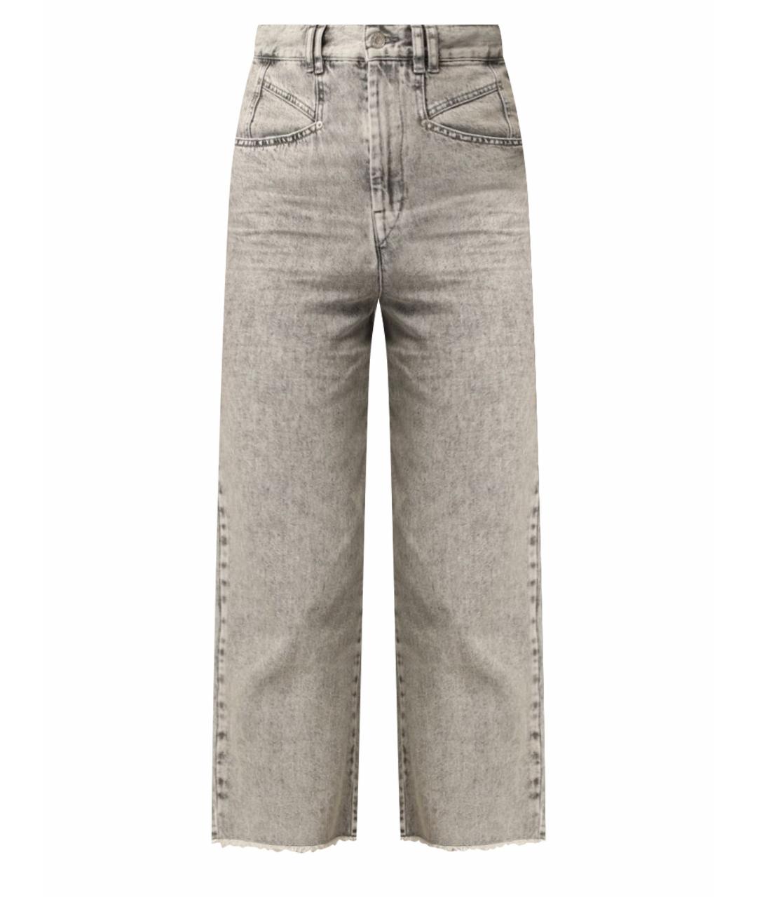 ISABEL MARANT Серые хлопковые прямые джинсы, фото 1